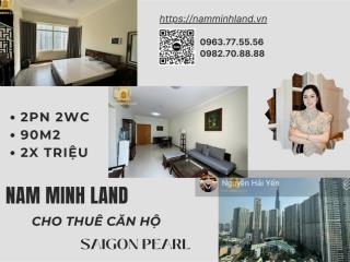 Hải yến nam minh land  cho thuê căn hộ saigon pearl 2 phòng ngủ 90m2, tầng cao, đầy đủ nội thất