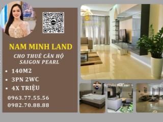 Hải yến nam minh land  cho thuê căn hộ saigon pearl 3 phòng ngủ 141m2, tầng cao, view sông đẹp