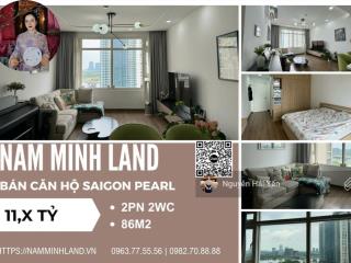 Hải yến nam minh land  bán căn hộ 2 pn saigon pearl, tầng cao, view sông, nhà nội thất đầy đủ, đẹp