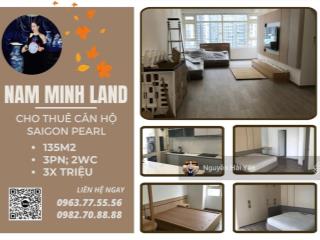 Hải yến nam minh land  cho thuê căn hộ saigon pearl 3 phòng ngủ, nội thất mới hoàn thiện