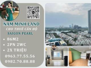 Hải yến nam minh land  cho thuê căn hộ saigon pearl 2 phòng ngủ, nhà trống, tầng cao, view sông sg