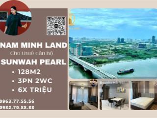 Hải yến nam minh land  cho thuê căn hộ sunwah pearl 3 phòng ngủ tòa ghxx.08, view sông + thủ thiêm