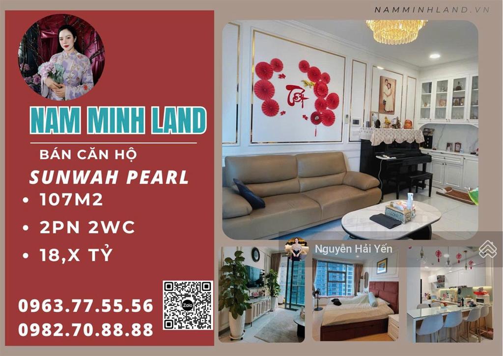 Hải yến nam minh land  bán căn hộ sunwah pearl 2 phòng ngủ + 1, golden house, full nội thất