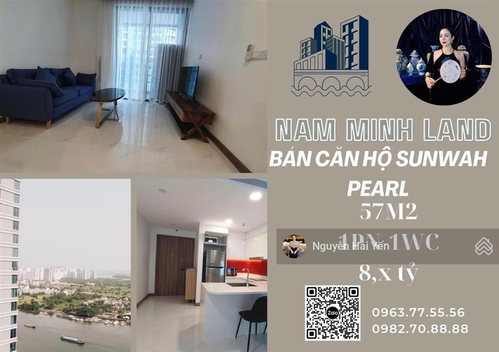 Hải yến nam minh land  bán căn hộ sunwah pearl 1 phòng ngủ tòa silver house, tầng cao, hiếm
