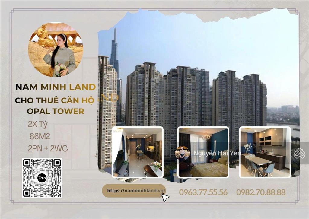 Bán căn hộ opal saigon pearl 2 phòng ngủ 90m2 view sông sài gòn + landmark 81, nhà đẹp
