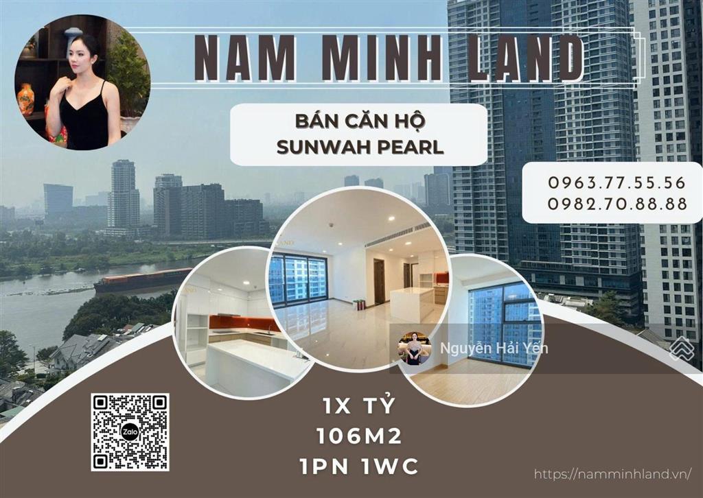Hải yến nam minh land  bán căn hộ sunwah pearl 2 phòng ngủ shxx.04, tầng cao giá  15 tỷ  all in