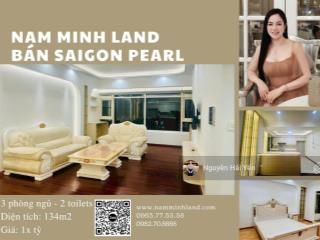 Hải yến nam minh land  bán căn hộ 3 pn saigon pearl 135m2, nội thất mới, nhà đẹp, tầng cao