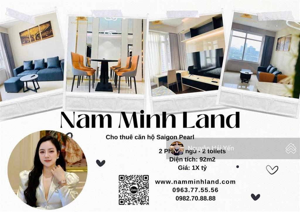 Nam minh land  bán căn hộ saigon pearl 2 phòng ngủ  90m2, nhà mới nội thất đẹp view sông
