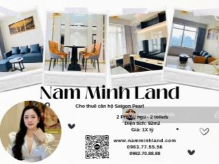 Nam minh land  bán căn hộ saigon pearl 2 phòng ngủ  90m2, nhà mới nội thất đẹp view sông