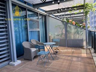 Hải yến nam minh land  cho thuê căn hộ sunwah pearl 1 phòng ngủ 55m2 + 30m2 sân vườn full nội thất