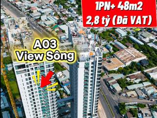 Chỉ 2,8 tỷ (vat và phí sn) căn 1pn+ 48m² view sông sài gòn thoáng mát ngay mặt tiền quốc lộ 13