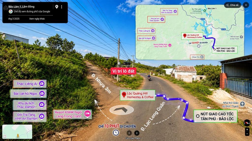 Bán đất nền nghỉ dưỡng homestay lộc quảng hill  161m2 giá 1,1 tỷ, sang tên ngay, sổ sẵn