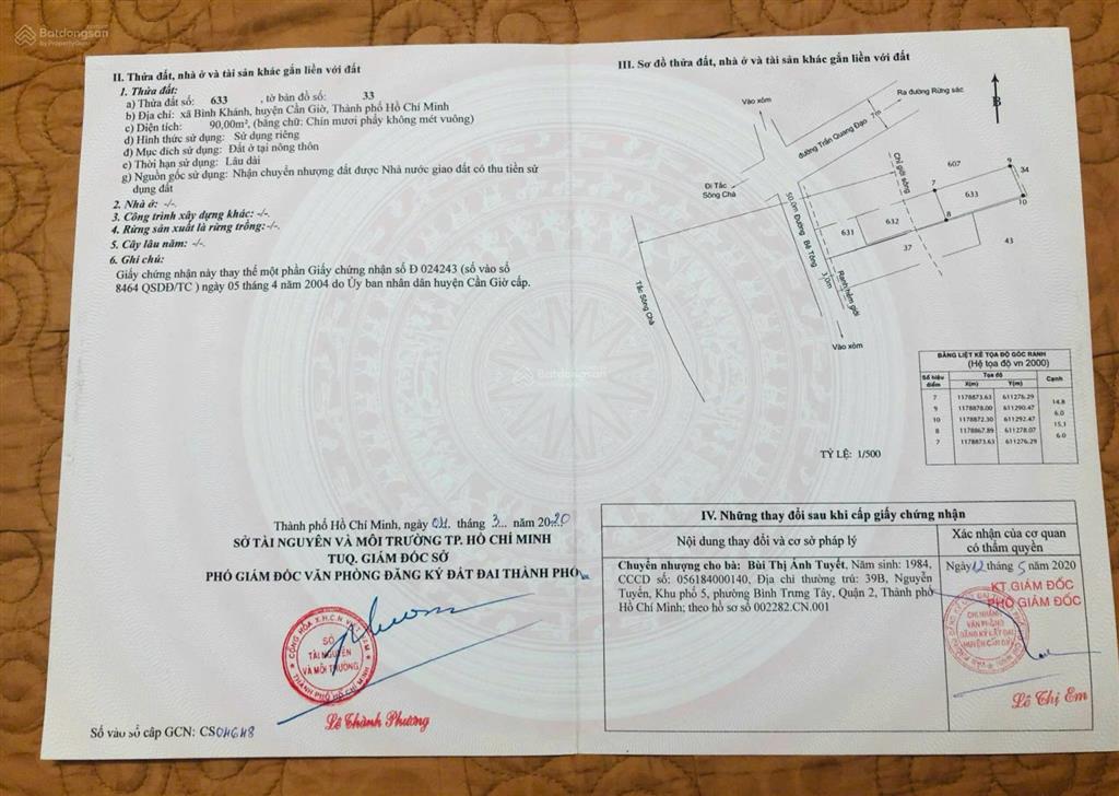 Đất view sông  sát bên cầu bình khánh