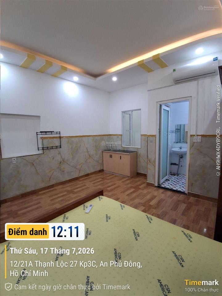 Giá 2.8 triệu/tháng cho thuê phòng cửa sổ full nội thất thạnh lộc 27, ngay sát đại học