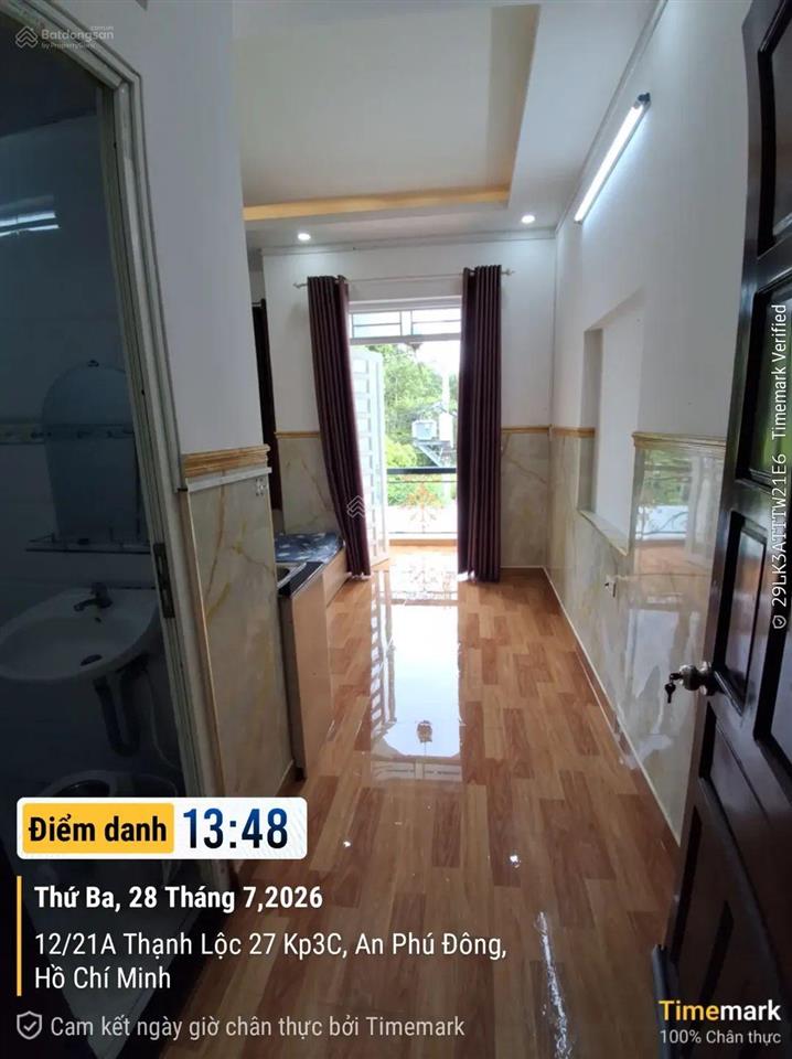 Giá 2.8 triệu/tháng cho thuê phòng full nội thất đường thạnh lộc 27, p. thạnh lộc, q. 1