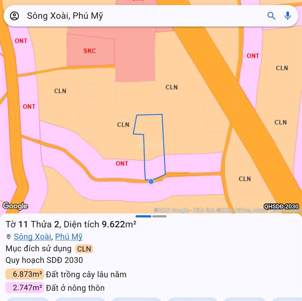 Chủ cần tiền giảm 2 tỷ bán miếng đất cách kcn 3000 héc ta 2,7km, cách vành đai 4 300m