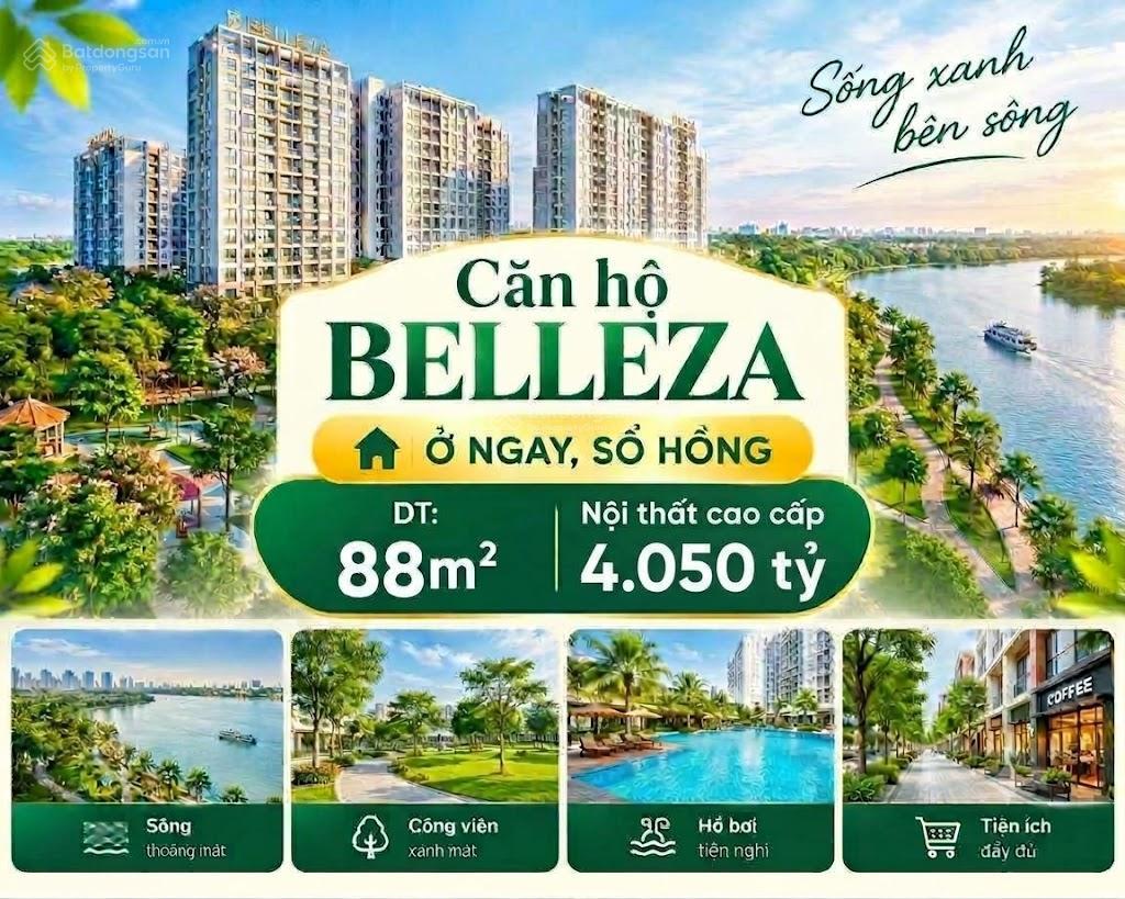 Bán căn hộ belleza. dt 88m2, 2pn, 2wc, nội thất, sổ hồng. giá 4,05 tỷ ( thu trúc)