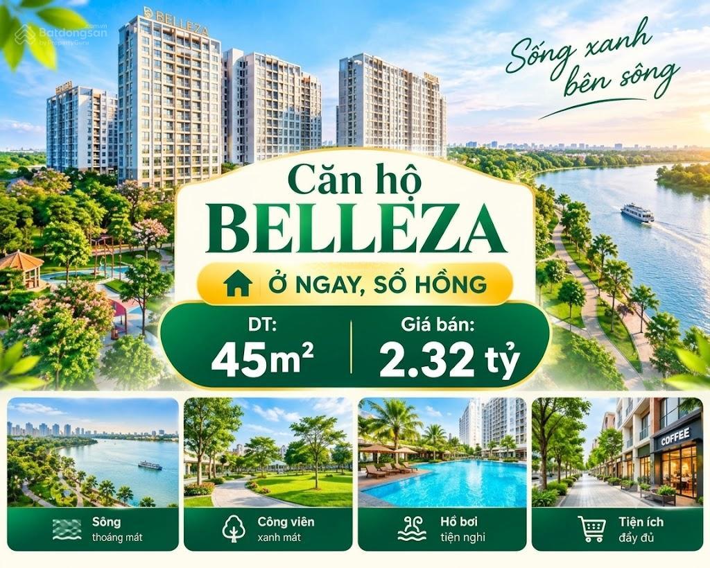 Chuyên bán căn hộ belleza. dt 45m2, 1 pn, nội thất, sổ hồng. giá 2.32 tỷ ( thu trúc)