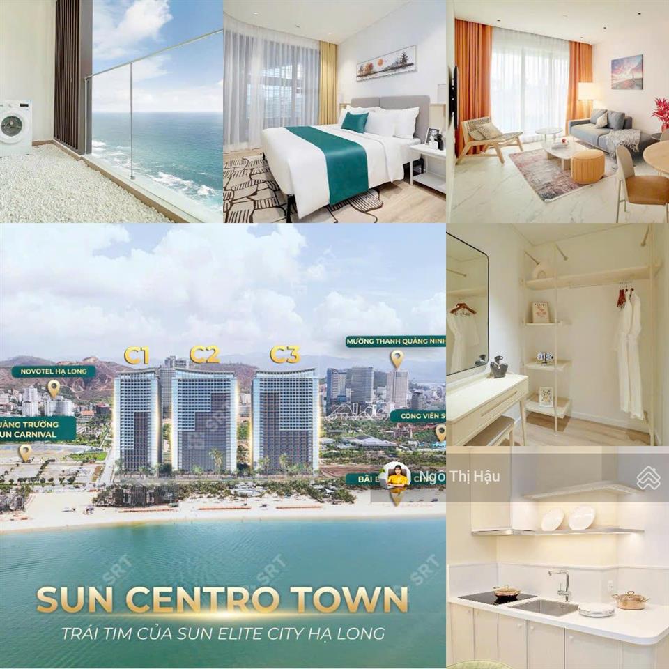 Chỉ hơn 1,4 tỷ sở hữu ngay căn hộ sun centro town, 68,5m2, view đẹp, bãi cháy, hạ long