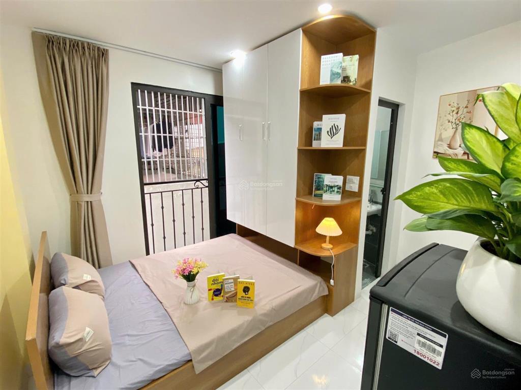 Toà chdv trung kính, 50m2*7t, mt 4.5m, 11 phòng kk, sát phố, hai thoáng, đủ pccc, dòng tiền 6%/năm