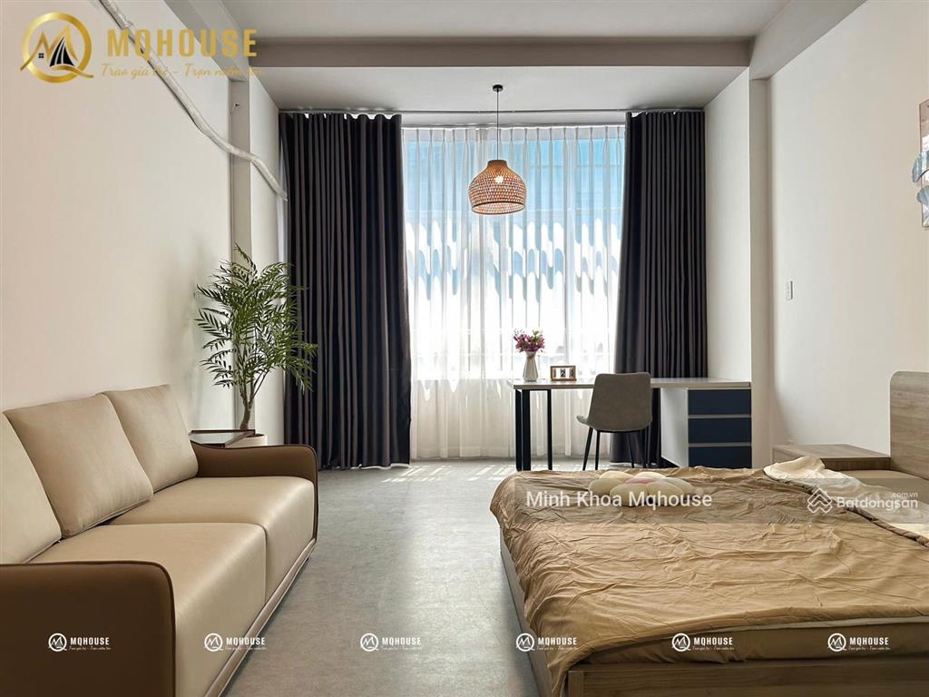 Cho thuê căn hộ mini studio ban công cực đẹp full nội thất giặt riêng gần cầu vượt hoàng hoa thám