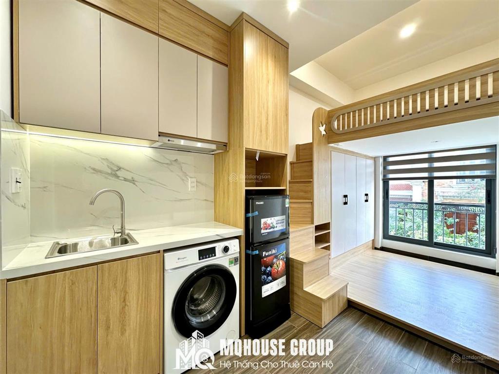 Cho thuê cc mini duplex thoáng tone gỗ hiện đại full nội thất gần âu cơ  đh văn hiến  hvhk