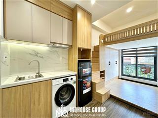 Cho thuê cc mini duplex thoáng tone gỗ hiện đại full nội thất gần âu cơ  đh văn hiến  hvhk