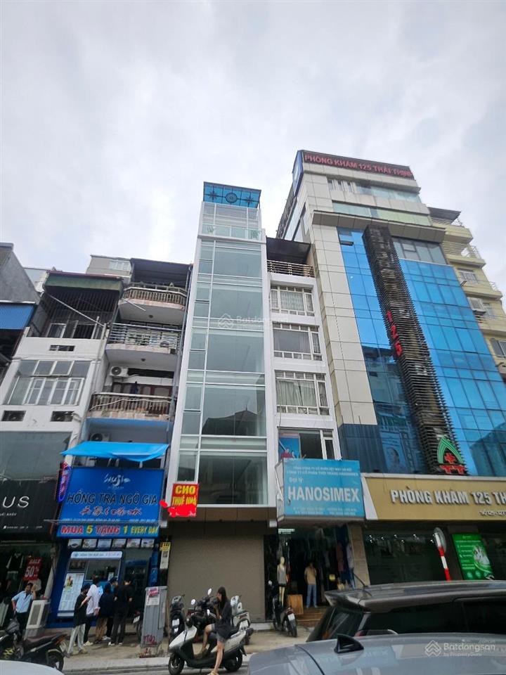 Hạ 3 tỷ! tòa nhà mặt phố thái thịnh. dt48m2 x 9 tầng, gpxd, pccc, ôtô 2 chiều, hè rộng. giá 39.5tỷ
