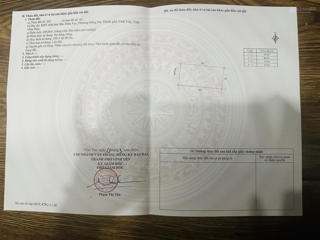 Chủ cần tiền, bán gấp lô biệt thự 200m² tại kđt sinh thái bắc đầm vạc  kđt đẹp nhất vĩnh phúc