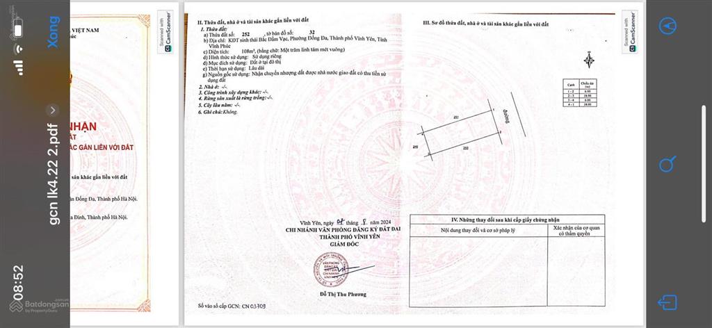 Chính chủ gửi bán lô liền kề 108m² hướng đông bắc giá cạnh tranh tại kđt bắc đầm vạc chỉ 43tr/m2