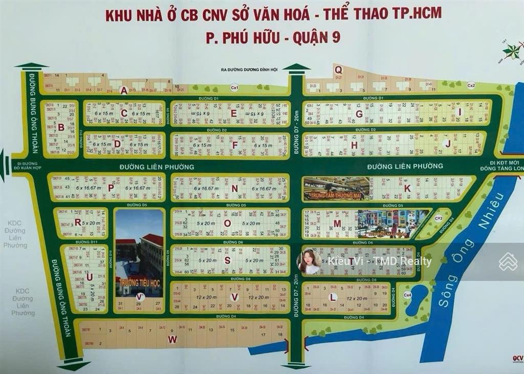 Bán đất xây building (229m2) mặt tiền đường bưng ông thoàn, thuộc dự án sở văn hóa thể thao quận 9