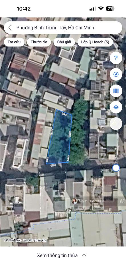 Bán lô đất 238m2 full thổ cư xây chdv gần bệnh viện quận 2 mt đường 42 btt xe hơi thông, shr