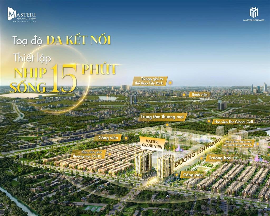 Bán căn hộ masteri grand view (global city) quận 2 3pn tầng đẹp, view trực diện kênh đào nhạc nước