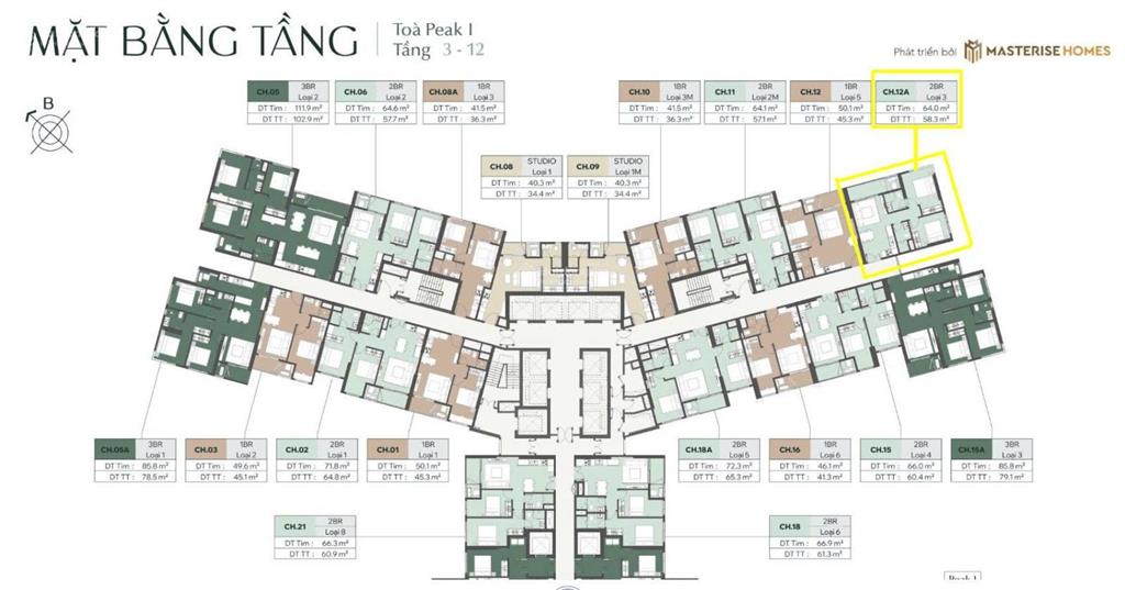 Tầng 10 căn góc 2pn 2vs, lumiere vin cổ loa view công viên, view hồ, ký mới cđt giá gốc