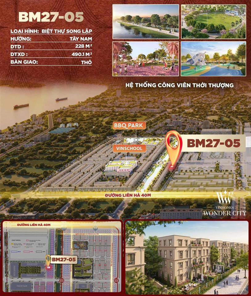 Bán biệt thự song lập 228m giá 36 tỷ vin đan phượng., xây 4 tầng, đối diện chung cư