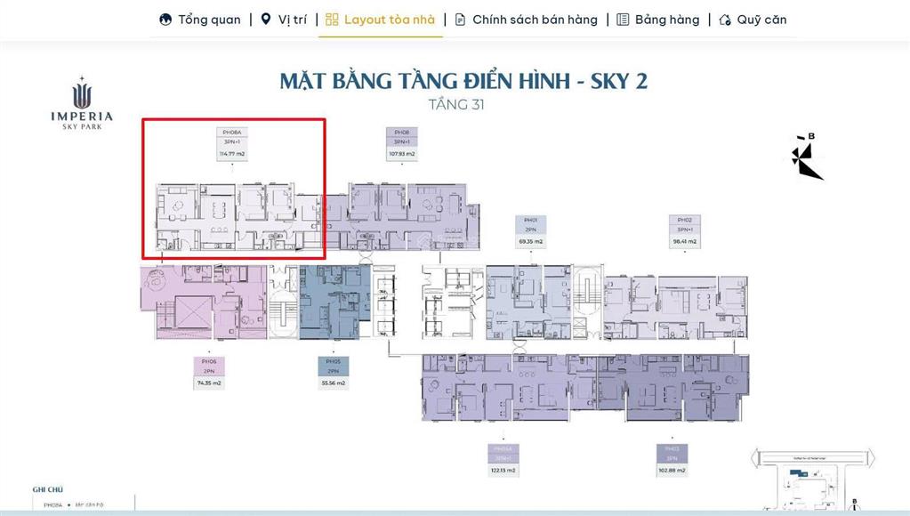 Penthouse 114,8m2 3pn+1, 3vs, imperia an khánh, gần mỹ đình, mặt đường đại lộ thăng long, tầng 31