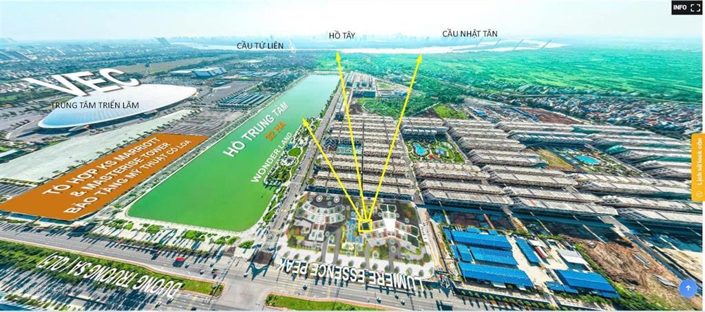 3 phòng ngủ 2vs view sông hồng  hồ tây. lumiere essence peak vin cổ loa ký mới cđt 10,8tỷ full vat