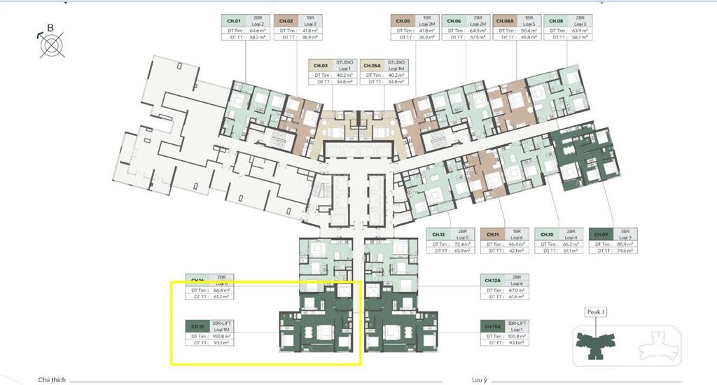 Bán căn tổng thống 3pn 2vs 93m2 sd, thang máy riêng vip tổng thống, full nội thất cơ bản ký cđt