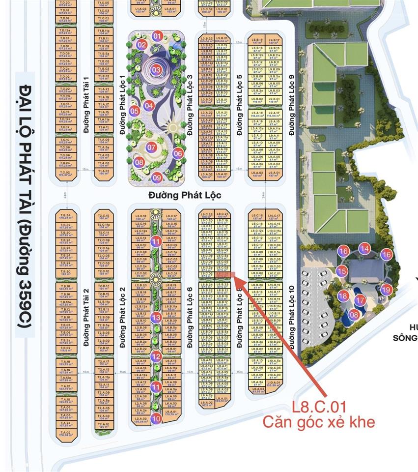 Căn góc xẻ khe đẹp nhất dãy l8 dt 67,5m2 đầu cổng vào vlasta thủy nguyên hải phòng