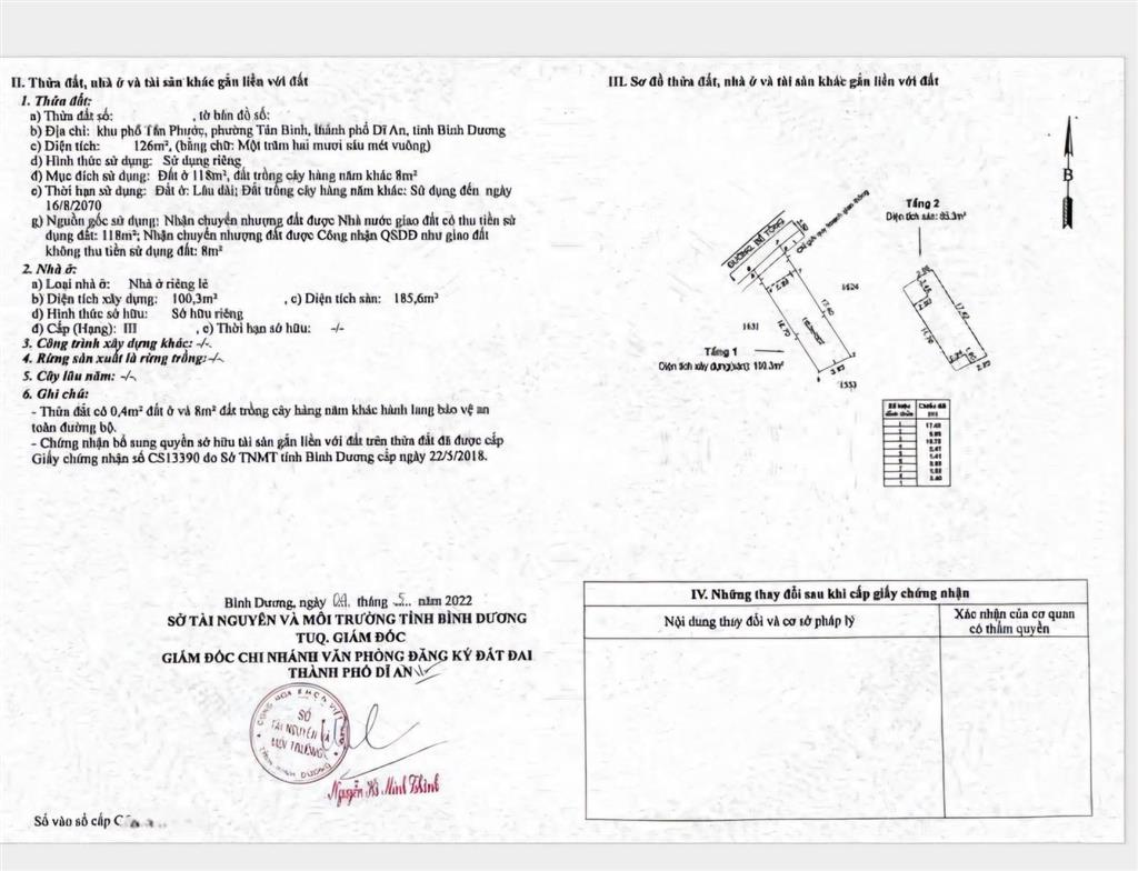Nhà 6 x 22m kp. tân phước/ đường mỹ phước tân vạn, phường tân bình, dĩ an, bình dương (cũ)