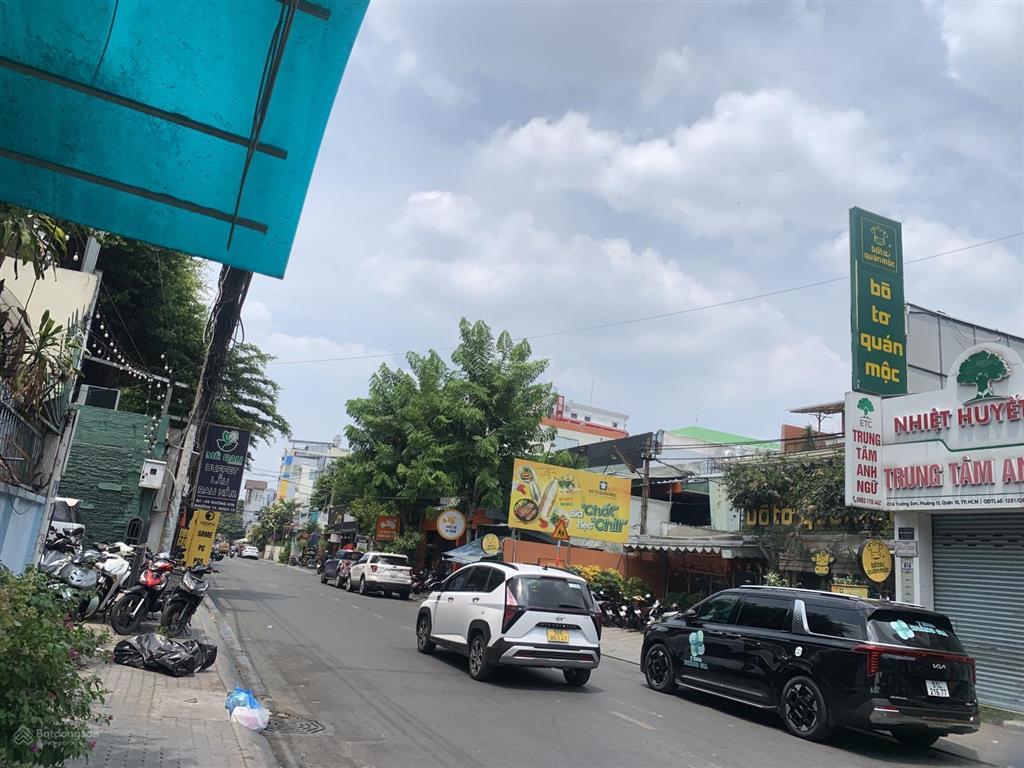 Nhà mặt tiền trường sơn cx bắc hải quận 10 dt 204m2 bề ngang 6.6m shr 3 lầu kdoanh chỉ 48.5 tỷ