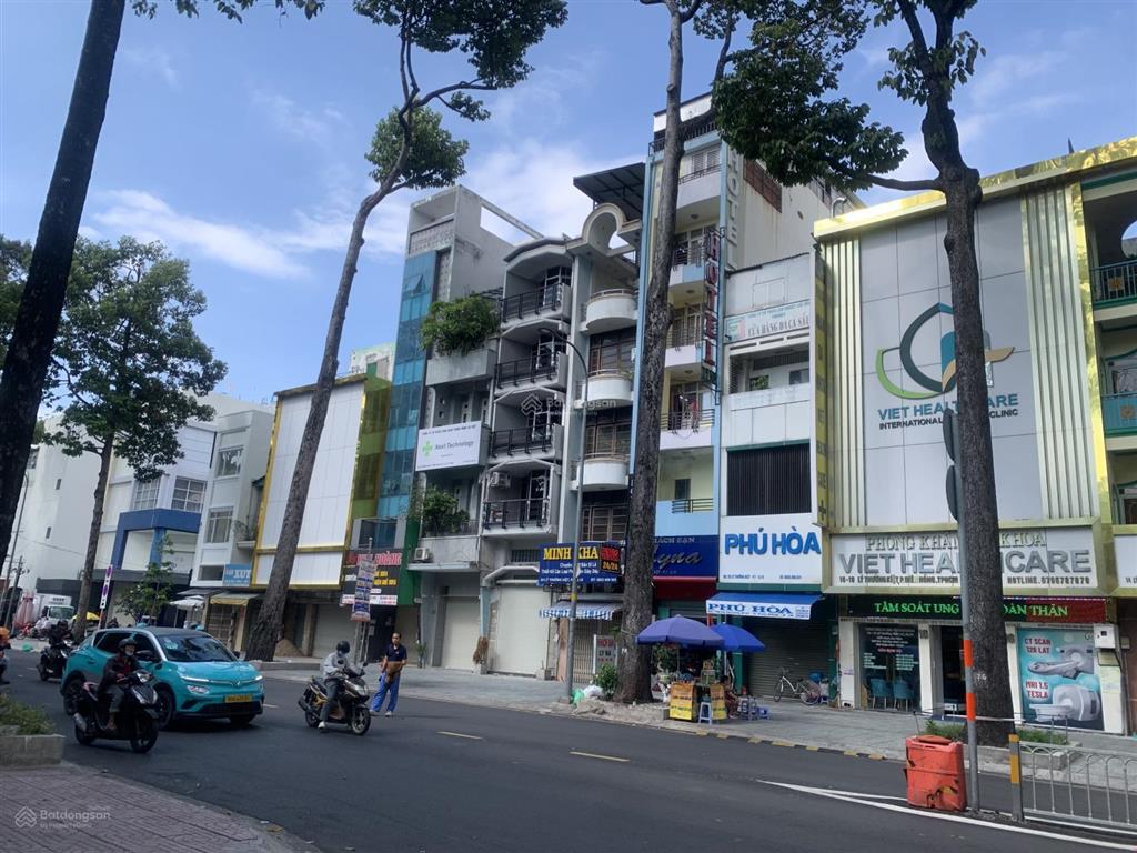 Toà nhà mt lý thường kiệt q10 đường 2 chiều lề 9m dt 167m2 kc 4 tầng thang máy nở hậu 6.3m chỉ 68 t