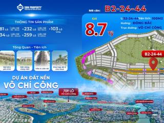 Cần bán gấp lô vệt cây xanh 2 mặt tiền võ chí công  phù hợp kinh doanh mọi ngành nghề