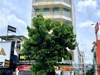 Toà nhà góc 2 mặt tiền 837 quang trung, gò vấp dt 250m2 (9 x 25) hầm 7 tầng hđt 200tr, bán 55 tỷ