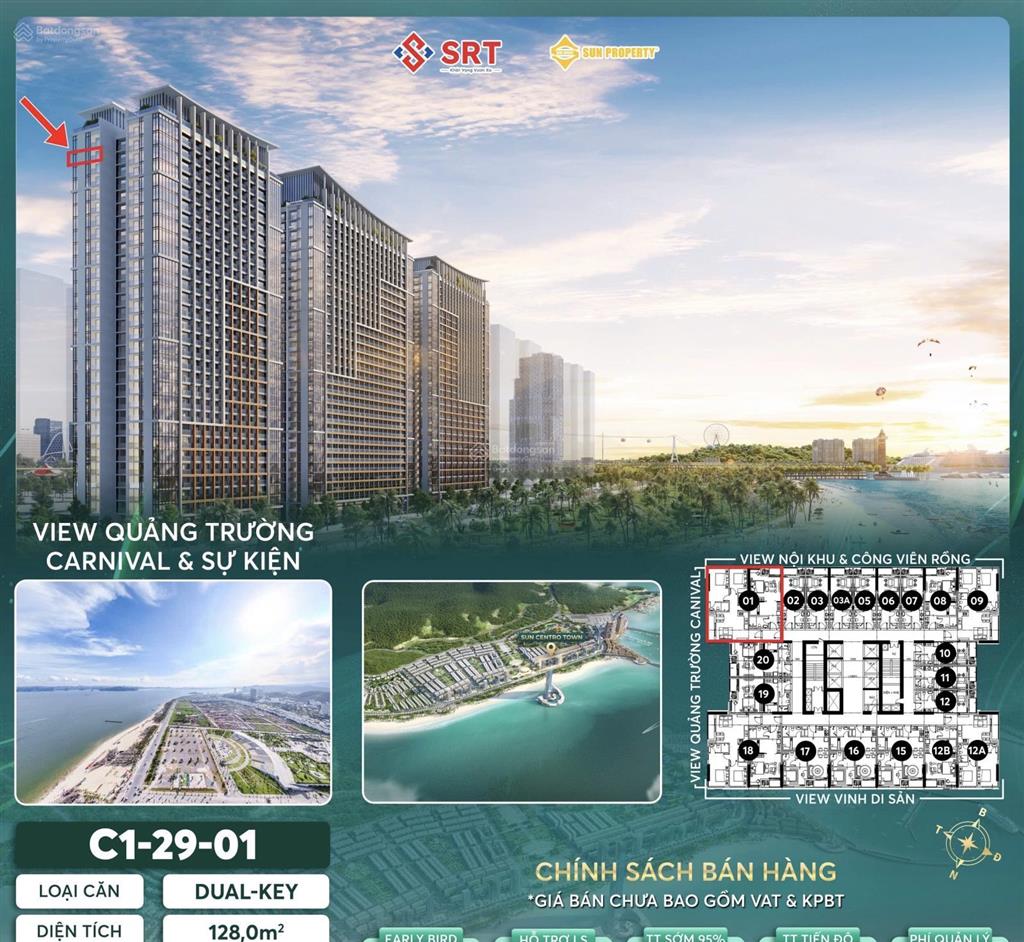 Cần bán căn penthouse  dual key 128m2 giá 8,9tỷ 4 ngủ full nội thất dự án sun centro town hạ long