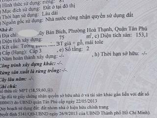 Luỹ bán bích hẻm 3 gác thông 81m chỉ 7.3 tỷ