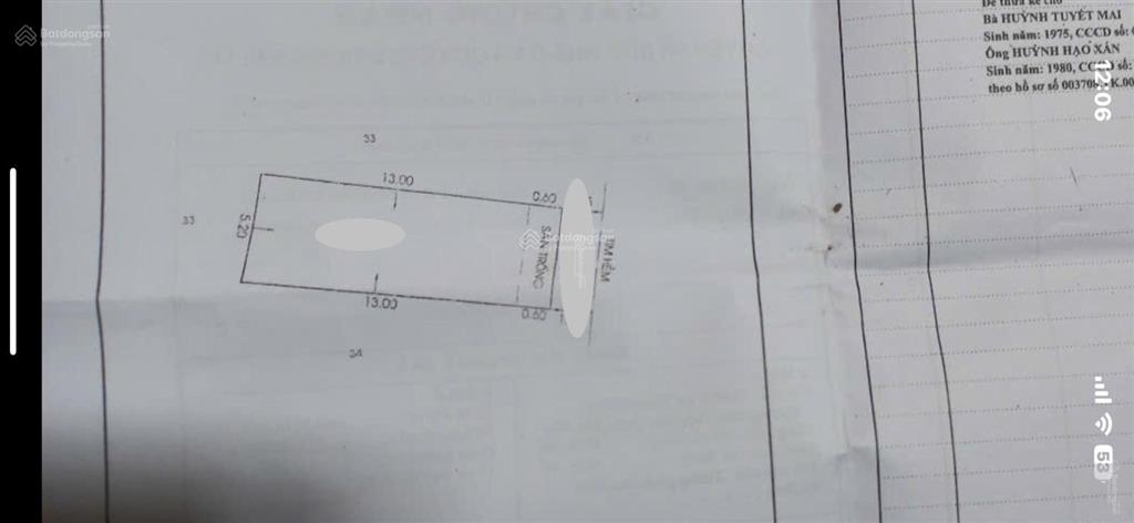 5.3 tỷ độc quyền đất tặng nhà lý thánh tông diện tích 5,2x16m. hẻm 3 gác, thông thoáng
