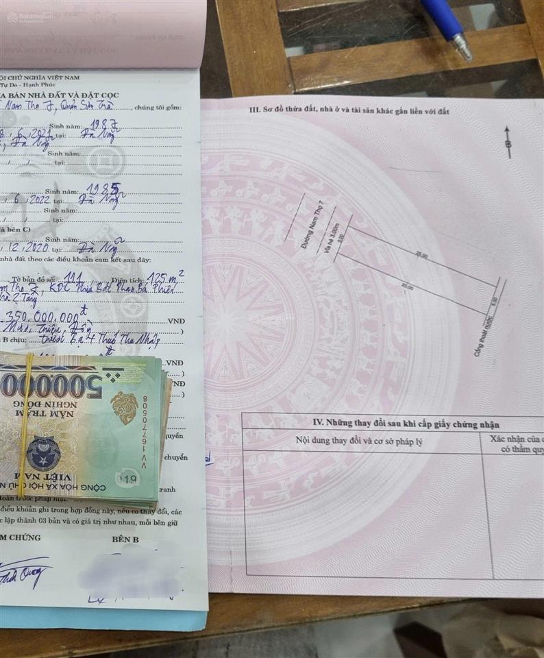 Gia đình tôi cần bán đất mặt tiền đường 5m5 nam thọ 7 , sơn trà, đà nẵng (vị trí gần biển)