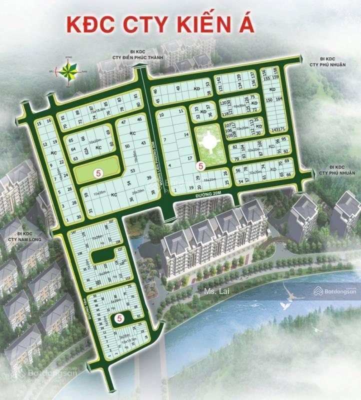Bán đất nền dự án kdc kiến á, đường liên phường, dt 200m2 giá 79tr/m2 chốt