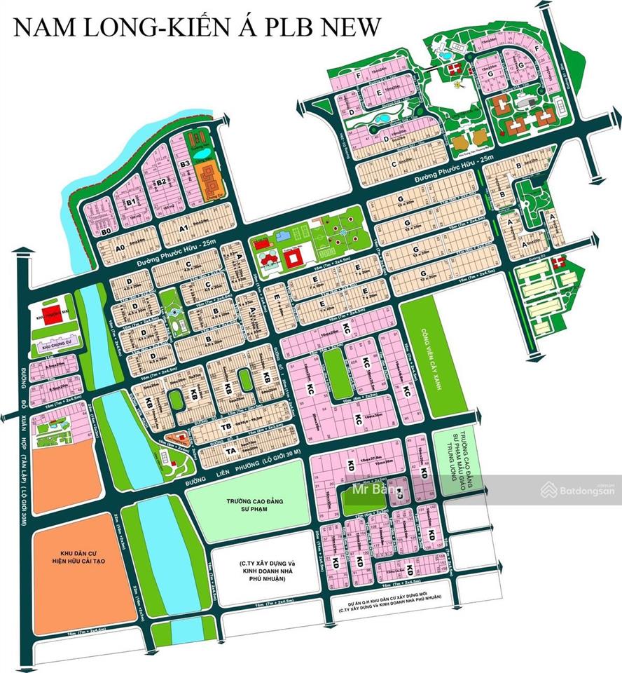 Bán đất nền khu dân cư nam long, 100 triệu, dt 115 m2(5x23) đường 16m